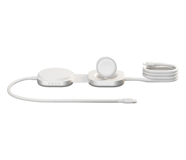 Zens Ładowarka indukcyjna 2w1 Pro 3 Qi2 15W USB-C/USB-C biały - 1545365 - zdjęcie